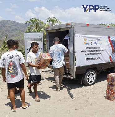 YPP Emtek Media Jangkau Manggarai Timur Salurkan Bantuan Gempa dairi dan Layanan Psikososial Anak